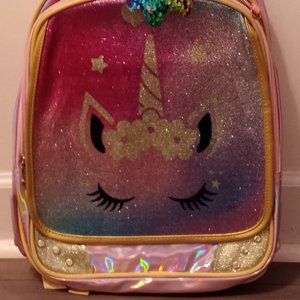 New Girls Large Pink Sparkle Unicorn Book Bag